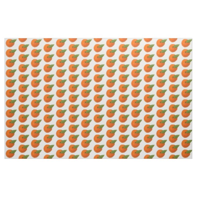 Tissu Fruit de tangerine avec feuille verte (Yard)