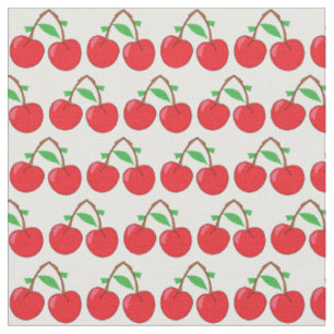 Tissu Fruit rouge vif des cerises