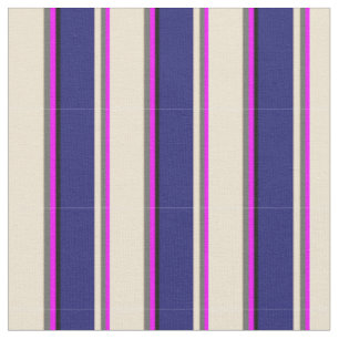 Tissu Fuchsia, Dim Grey, Beige, Bleu de minuit et Noir