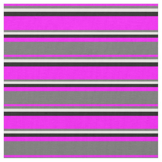 Tissu Fuchsia, Dim Grey, Mint Cream et Black Motif (Fermer)