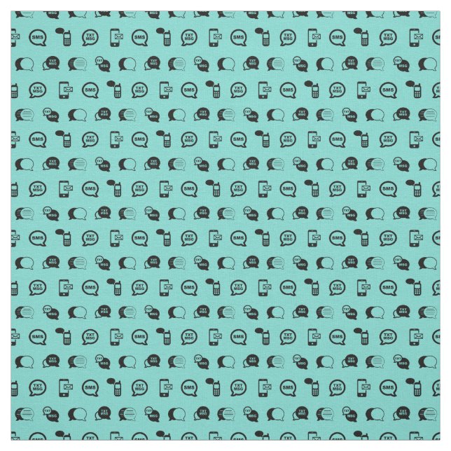 Tissu Fun Cell Phone Text Messaging Thème COULEUR PERSON (Échantillon)