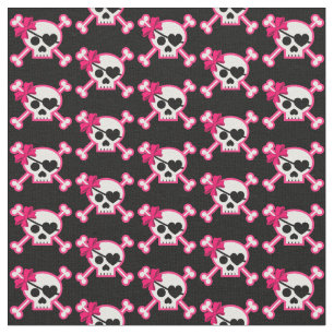 Tissu Fun Girl Skull