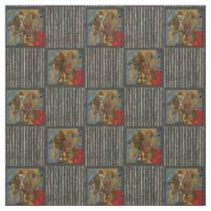 Tissu Funky Hot Jazz sur Grungy Stripes Cotton Twill 58"