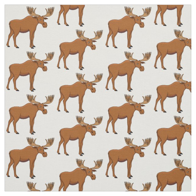 Tissu Funny moose (Échantillon)