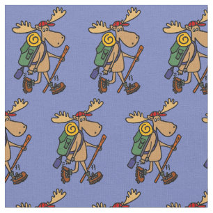 Tissu Funny Moose Randonnée Fabric