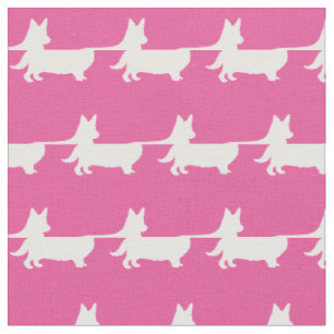 Tissu Gallois Corgi Chien Silhouette Animal Pembroke ros