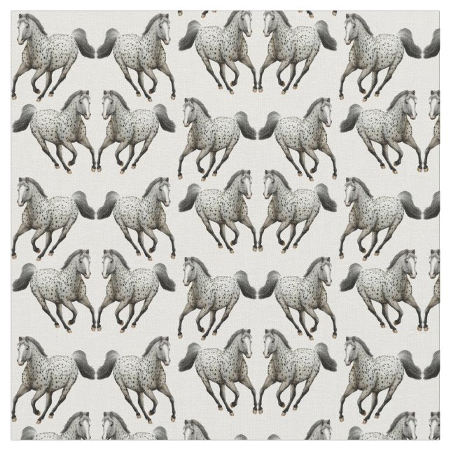 Tissu galopant de cheval d'Appaloosa de léopard (Fermer)