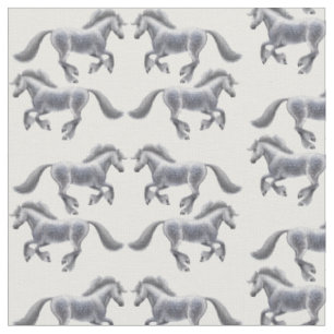 Tissu galopant de chevaux de trait de Shire