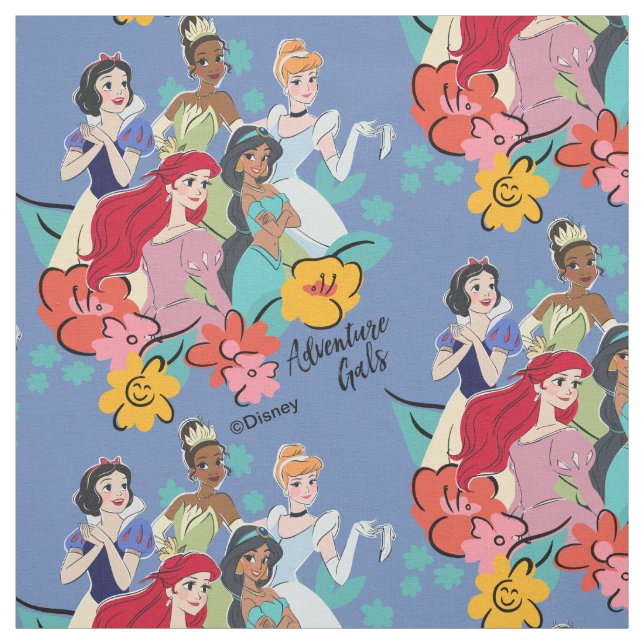 Tissu Gals d'aventure Disney Princess (Échantillon)