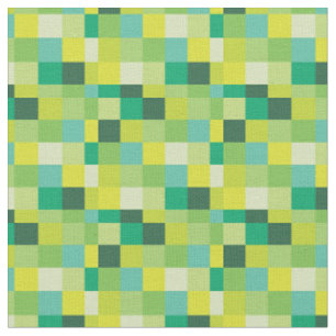 Tissu Gamer vert et jaune du motif   de Pixelated