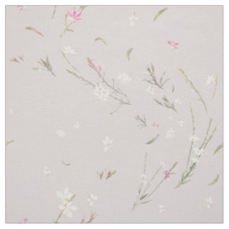 Tissu Gaura Aquarelle Florale Rose Tendre