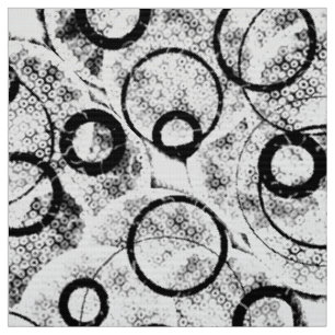 Tissu génial de cercle en noir et blanc