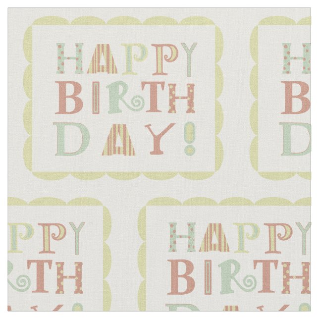 Tissu génial de joyeux anniversaire (Fermer)