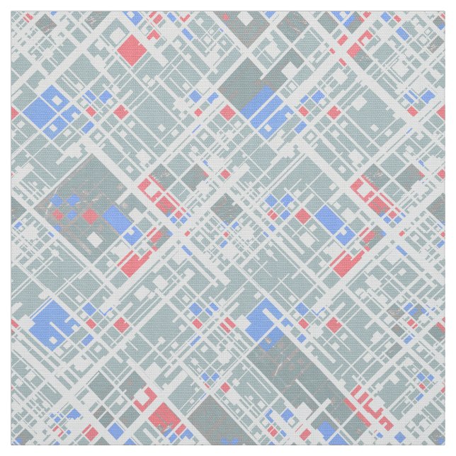 Tissu Géométrie abstraite moderne. (Échantillon)