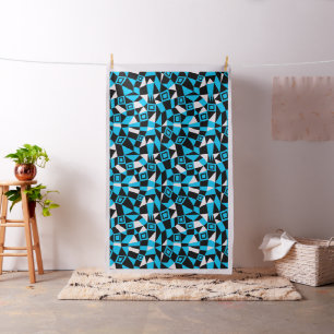 Tissu Géométrique Abstrait 050919 - Bleu Ciel