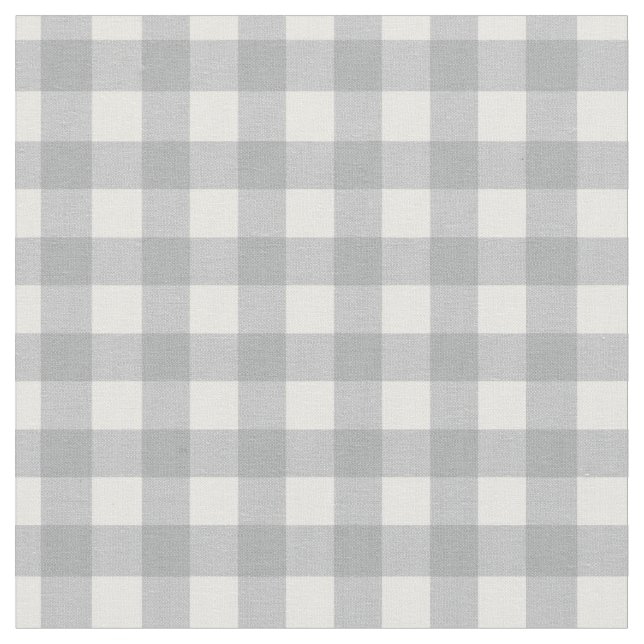 Tissu Gingham gris moderne (Fermer)
