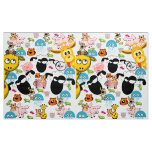 Tissu Giraffe Elephant Pig Chien Fabric