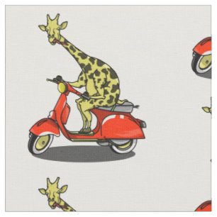 Tissu Giraffe sur un cyclomoteur rétro