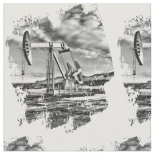 Tissu Gisement de pétrole Pumpjack dans l'éclaboussure