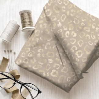 Tissu Glam Leopard Spot Motif Safari Gold ID1154
