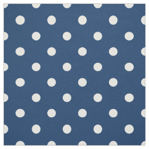 Tissu Gloire Ancienne Bleu Blanc Points