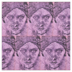 Tissu Gloria Swanson en caractères lavande des années