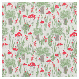 Tissu Gnome Fabric : "Gnome Hide-and-Seek"
