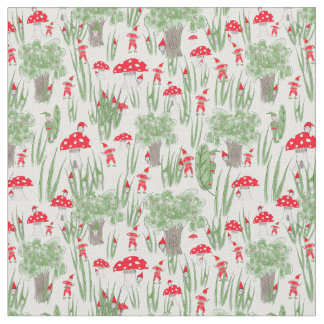 Tissu Gnome Fabric : "Gnome Hide-and-Seek"