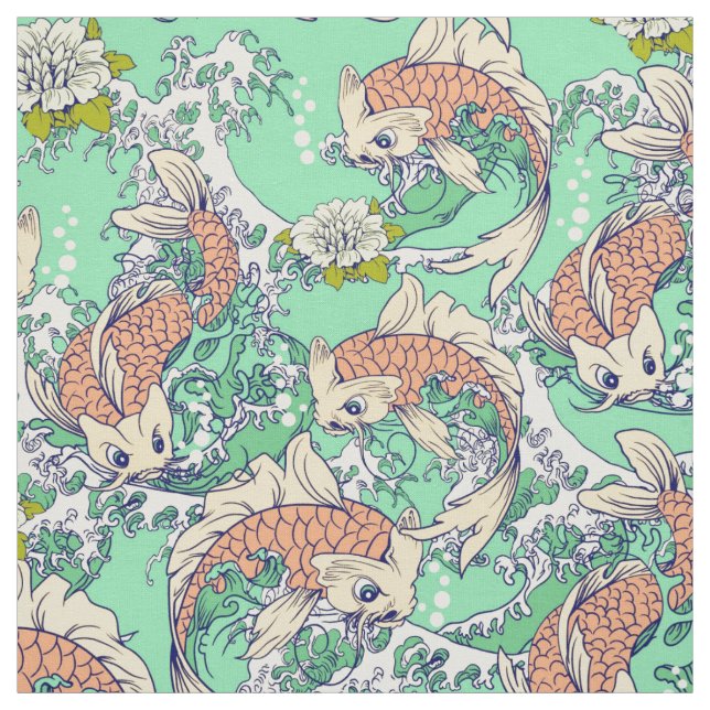 Tissu Golden Koi Fish (Échantillon)
