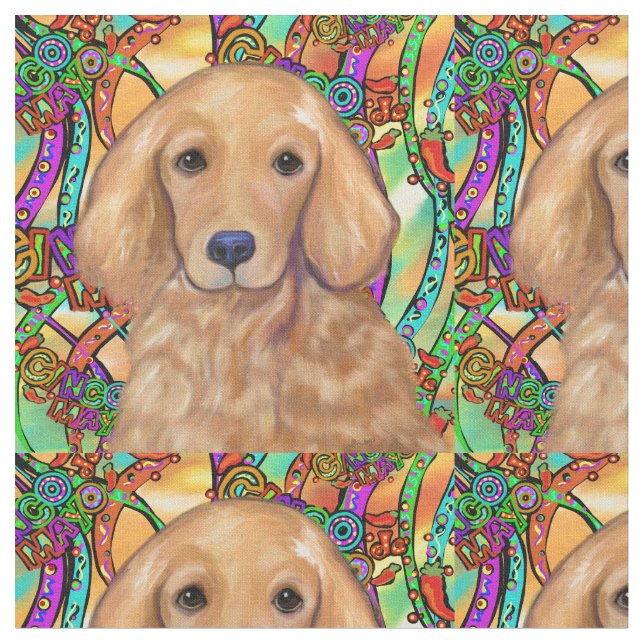 Tissu Golden Retriever (Fermer)