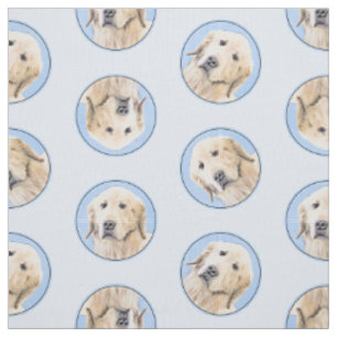Tissu Golden Retriever Painting mignon Original Chien Ar