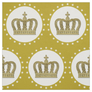 Tissu Golden Royal Crown II & Stars + votre dos & idées