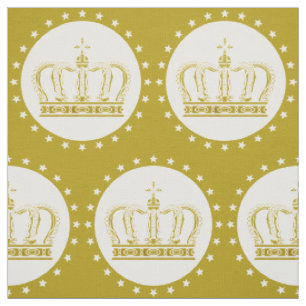 Tissu Golden Royal Crown & Stars + votre backgr. & idées