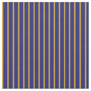 Tissu Goldenrod & Midnight Blue Coloré Motif rayé
