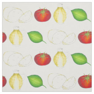 Tissu Goût Italie Tomate Basil Huile d'olive Cuisine ali