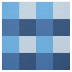Tissu Grand contrôle de Buffalo, nuances de bleu de