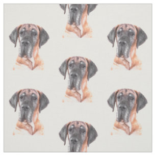 Tissu Grand Dane Chien Portrait animal
