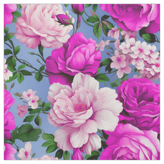 Tissu Grand Retro Purple Rose Textile