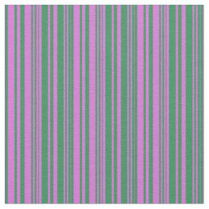 Tissu Grandes bandes couleur vert mer et orchidée