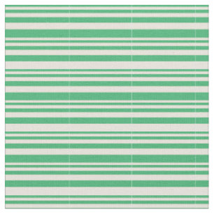 Tissu Grandes/lignes couleur mer vert et beige Motif