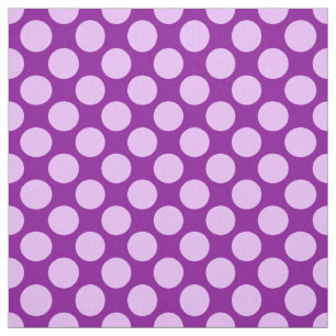 Tissu Grands rétros points - orchidée et pourpre