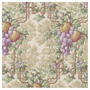 Tissu Grapevine vintage & Fruit Garden Trellis Motif