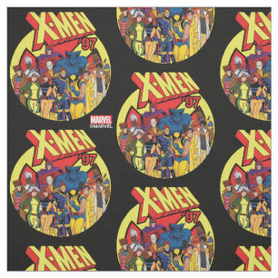 Tissu Graphique de groupe de caractères X-Men '97