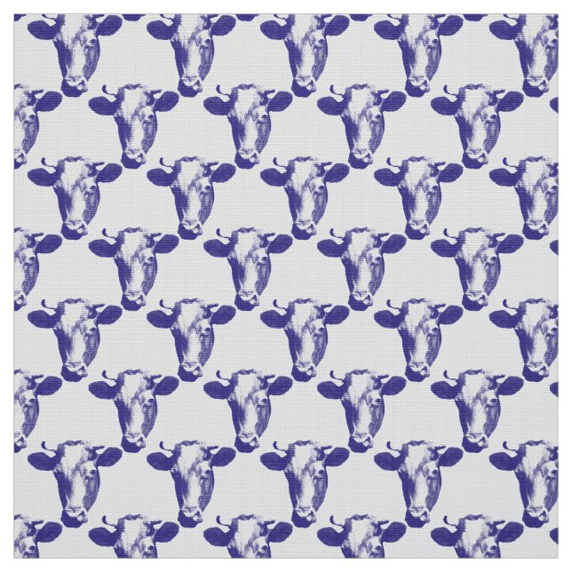 Tissu Graphique de vaches d'art pop violet (Échantillon)