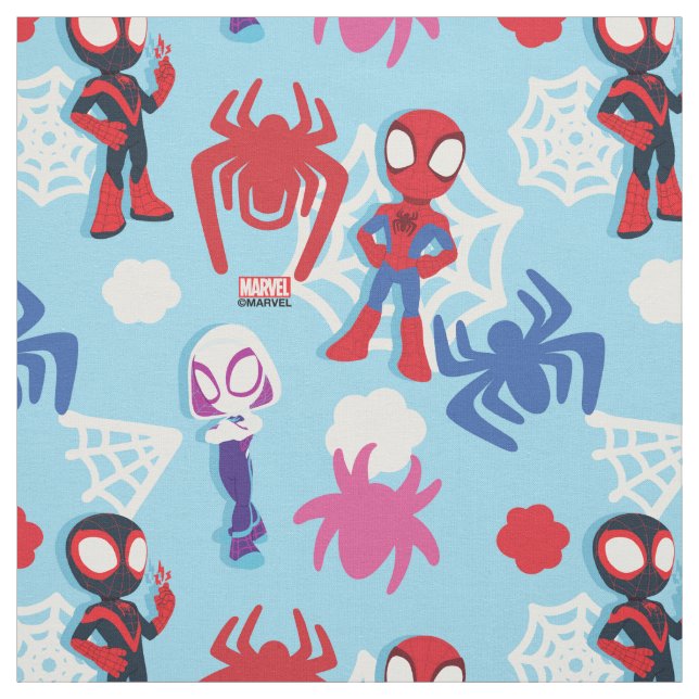 Tissu Graphique Web de l'équipe Spidey (Échantillon)