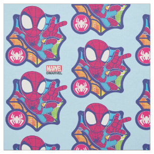 Tissu Graphisme de toile de style BD Spidey