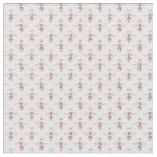 Tissu Graphisme rose et blanc