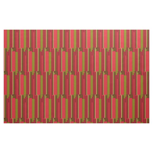 Tissu Gras rouge et vert (Fat Quarter)
