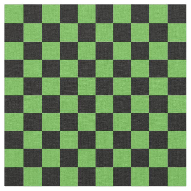 Tissu Green & Black Checkerboard (Fermer)