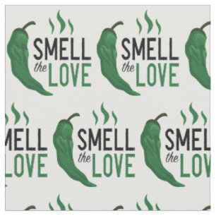 Tissu Green Chile Smell the Love Fabric